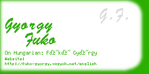 gyorgy fuko business card